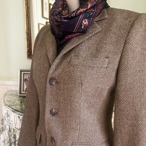 VTG Lauren Ralph Lauren equestrian 
 herringbone Wool Blazer 4